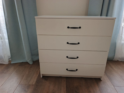 Эва КМ-021 комод 4 ящика (улучшинная фурнитура) Белый