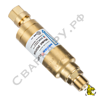 Клапан обратный огнепреградительный кислородный Messer DG91UA O2 G3/8 - G3/8 для резака машинного