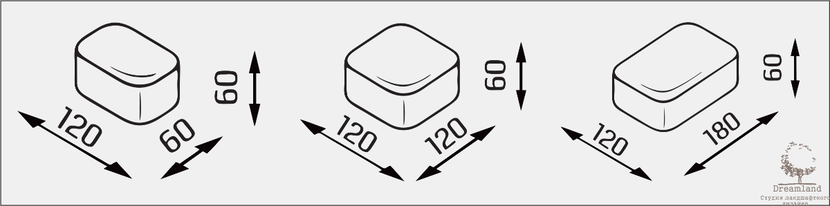 Тротуарная плитка Старый город, Размер