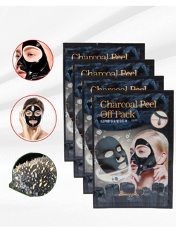 Charcoal peel off pack Маска для лица, против черных точек, 10 гр