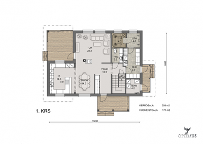 Комплект дома Lakka Kristalli - 208 м²