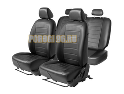 Авточехлы экокожа, строчка для Lada Largus / Largus Cross Sw, 7 мест, (2 ряд 40/60, 3 ряд 50/50), 2021-