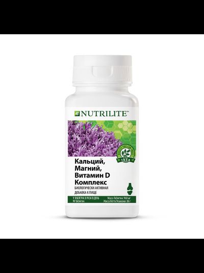 УКРЕПЛЕНИЕ КОСТЕЙ И СУСТАВОВ Nutrilite™ Кальций, магний, витамин D комплекс, 90 таб.