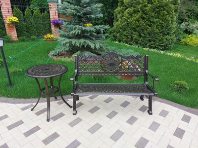 Садовая скамья из литого алюминия RIO