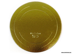 Подложка для торта усиленная Золото/Жемчуг 160 мм (толщина 3,2 мм)