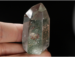 Кварц горный хрусталь с фантомами и хлоритом, кристалл полированный, Бразилия (52*29*25 мм, 52 г) №36859