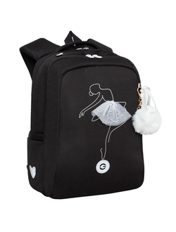 Рюкзак школьный GRIZZLY RG-366-1 черный белый