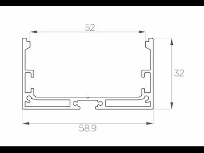 Алюминиевый профиль 4L-6032-S ANOD