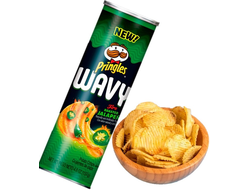 Pringles Wavy Fire Roasted Jalapeno 137g (8 шт)