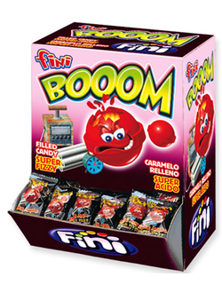 Карамель леденцовая Fini "Клубника супер кислая" 5гр х 200шт