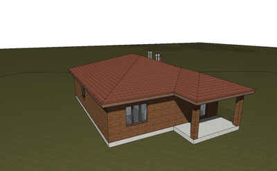 Одноэтажный дом с тремя спальнями 107м² (S71)