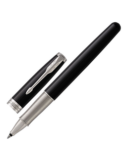Ручка-роллер PARKER "Sonnet Core Black Lacquer CT", корпус черный глянцевый лак, палладиевые детали, черная, 1948081