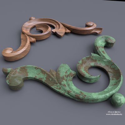 Резной уголок, 3d-model