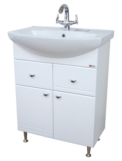 Тумба под умывальник "Элеганс 65" с 2 верхними ящиками В2 Домино