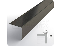 Декоративный уголок из нержавеющей стали AISI 304 10х10 мм. матированный графит