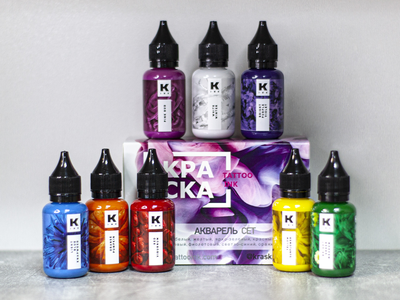 СЕТ АКВАРЕЛЬ - КРАСКА Tattoo Ink