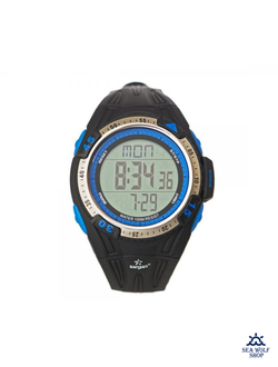 Часы-глубиномер подводные SARGAN "ВЕКТОР 100М" синие кнопки