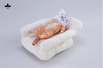 Котик на софе (рыжий) - Коллекционная фигурка 1/6 Lazybones Cat (JXK293B) - JXK