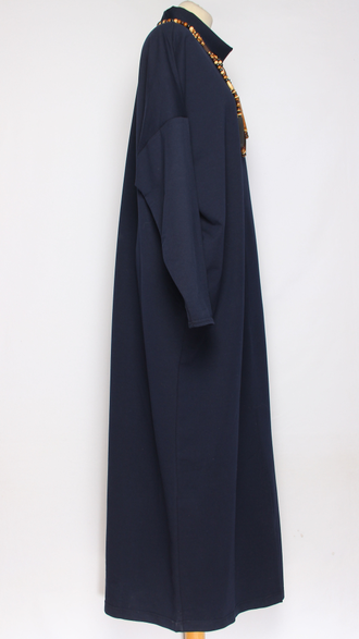 Платье "Кимоно хомут" синее р.50,52,56