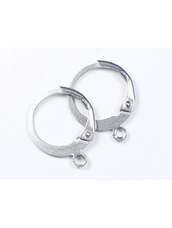 Швензы с французской застежкой 15х12 мм, цвет серебро