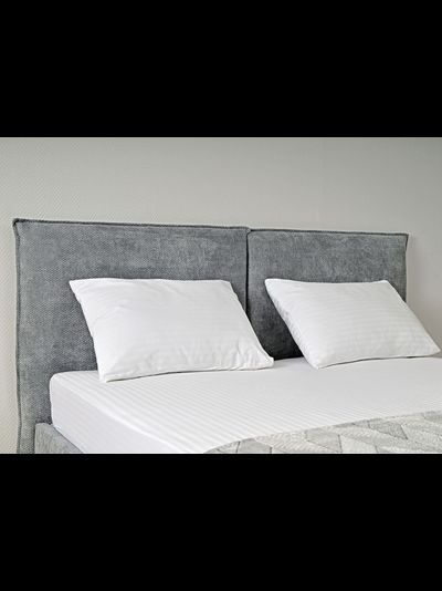 Сильвия кровать интерьерная ткань Сталь (с основанием)