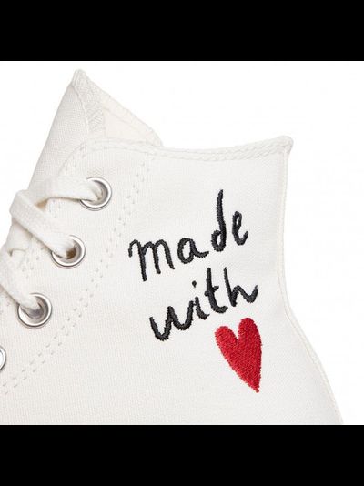 Кеды Converse All Star Lift Made With Love белые высокие на платформе