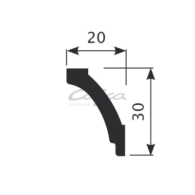 Карниз KX030 - 30*20*2000мм