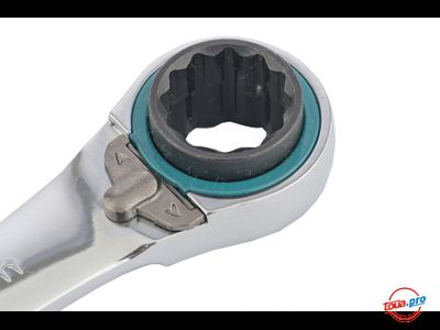 Набор ключей накидных с трещоткой, 8-19 мм, многоразмерные, реверсивные, CRV GROSS