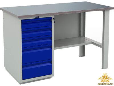 Верстак слесарный металлический WT140.WD5/F1