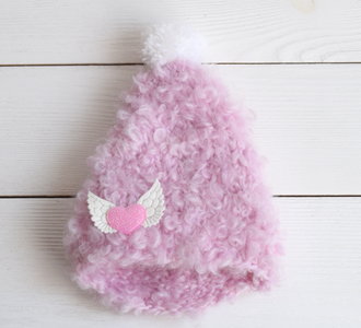 Шапочка гномик нежно-розовый