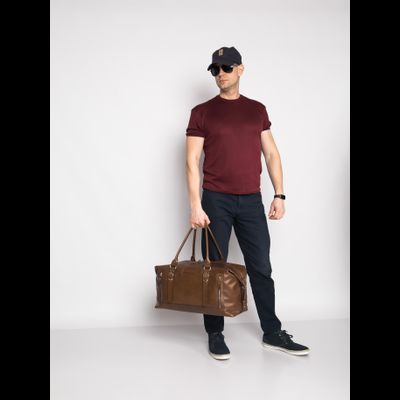 Кожаная дорожная сумка Bergamo Premium brown (арт. 4048-63)