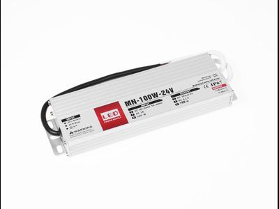 Герметичный блок питания 100W 24V IP67 Extra Slim (24V/4.16A/100W) (4LED/IP67 металл/1 год)