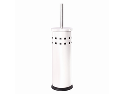 Ершик для унитаза, с подставкой (металл) белый