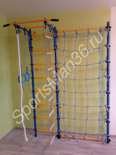 ДСК Юный Атлет модель "Пристенный с стойкой-сеткой" синий.