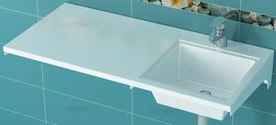 Тумба напольная Марс 38 R с умывальником над стиральной машиной Лидер 100