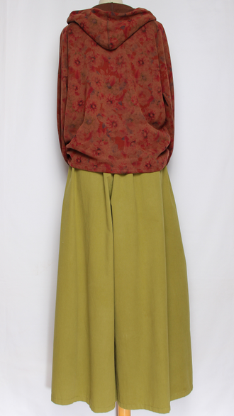 Джемпер ХЛОПОК "Капюшон Розы" красный до р.52