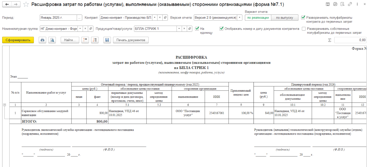 Форма РКМ 7.1