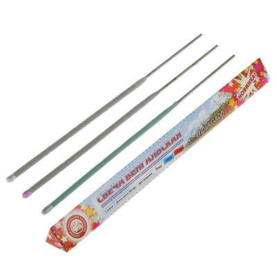 Цветные Бенгальские огни ТРИКОЛОР 300 мм (3 шт.)