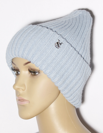 Шапка женская "Резинка" 883 какао, бирюзовая, св.серая, жёлтая, чёрная, пудра, серо-голубая, серая