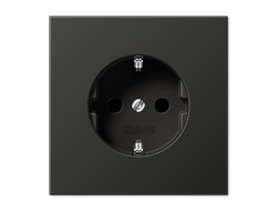 Розетка с заземлением 16А 250V, антрацит - LS - Jung AL1520AN