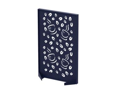 Перегородка прямоугольная с декором "Кофе"