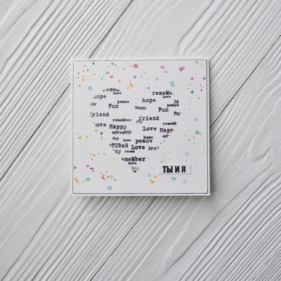 ФП штамп "Фон - английские надписи"