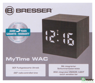Часы настольные Bresser MyTime WAC, черные