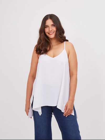 Топ на бретелях из вискозы (лил)