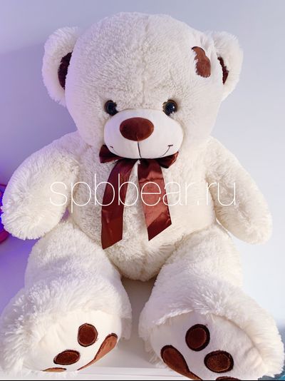 Плюшевый медведь 110 см бежевый Тони