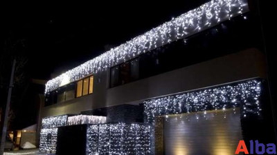 Бахрома 3*0.6 м БЕЛЫЙ ХОЛОДНЫЙ, постоянное свечение IP 65, резина