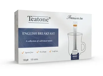 Черный чай с «Английский завтрак»  "Teatone" в стиках (100 шт x 1,8 гр)