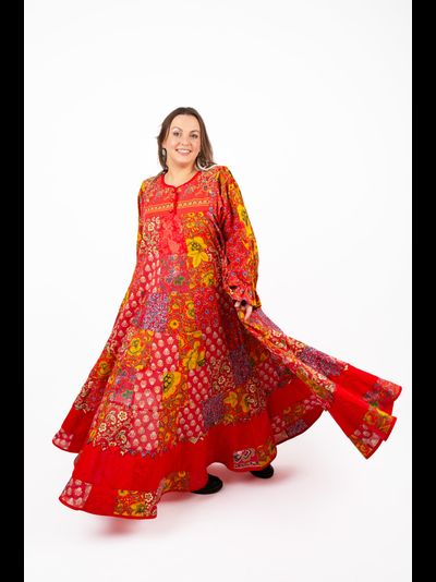 Лоскутное платье в русском стиле "Вечерний Звон"