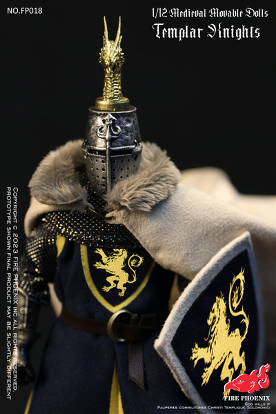 Рыцарь-крестоносец - Коллекционная фигурка 1/12 SCALE Medieval Templar Knights (FP018) - FIRE PHOENIX