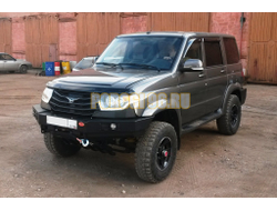 Передний силовой бампер без дуг серии Трофи на УАЗ Патриот, УАЗ Пикап 2014- (02.003.21)